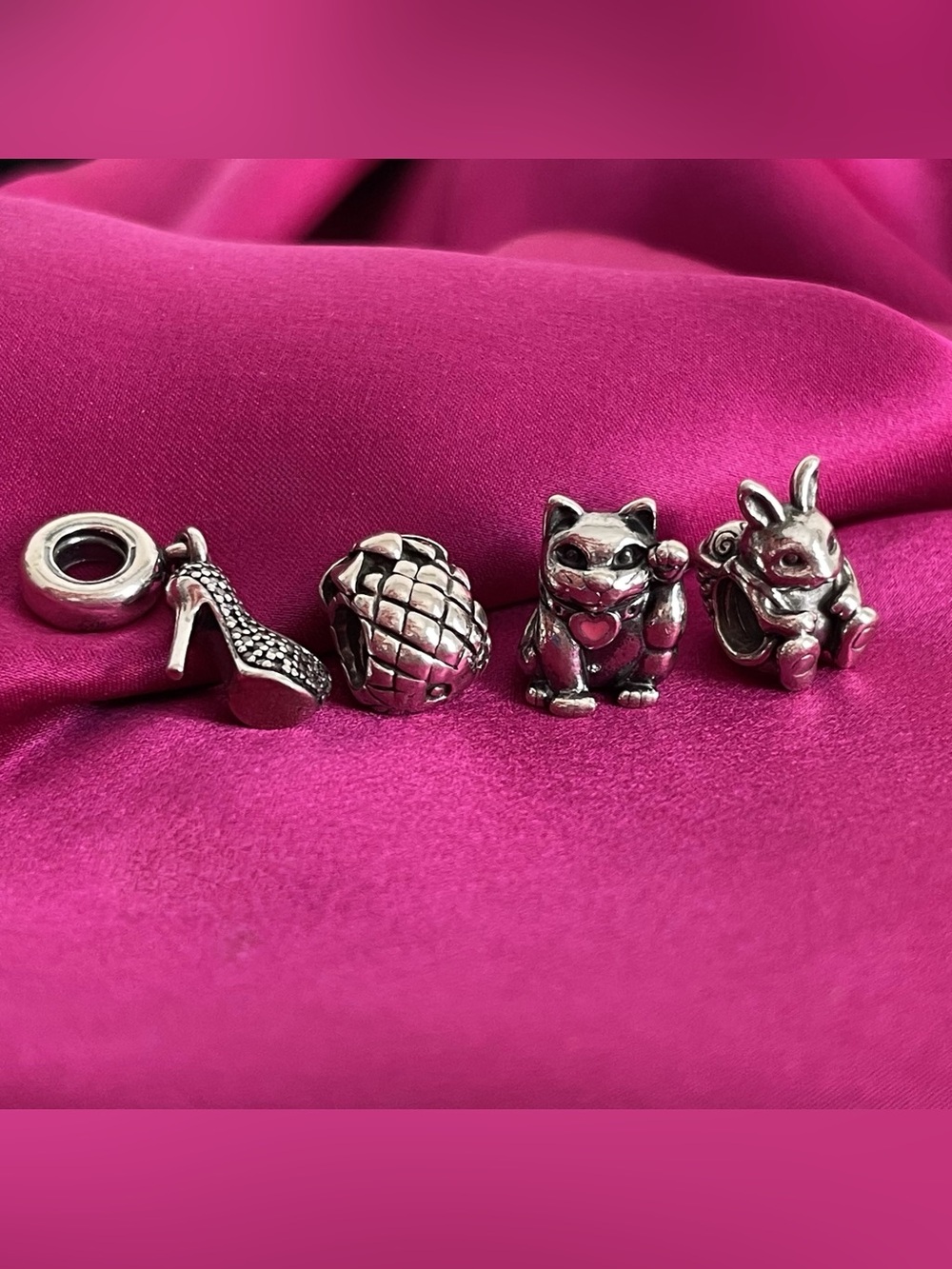 Authentic Pandora Pavé Stiletto Shoe Charm Sterling Silver - Retired Style - Picture 7 of 7